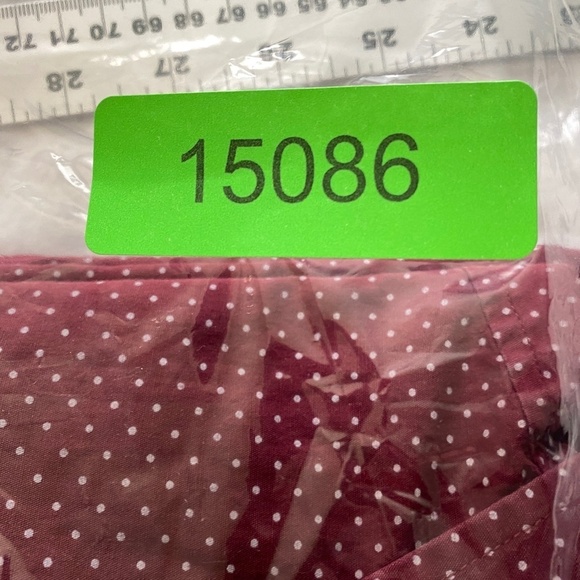 Frank & Oak Men's Medium Long Sleeve Polka Dot Button Down Shirt Burgundy‎ Wine - Picture 13 of 13